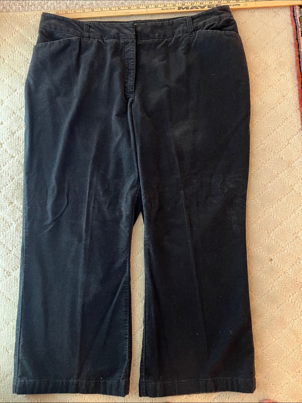 Jones Studio Black Wide-Leg 100% cotton charcoal Trousers